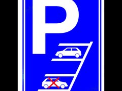 Reverse parking only sign